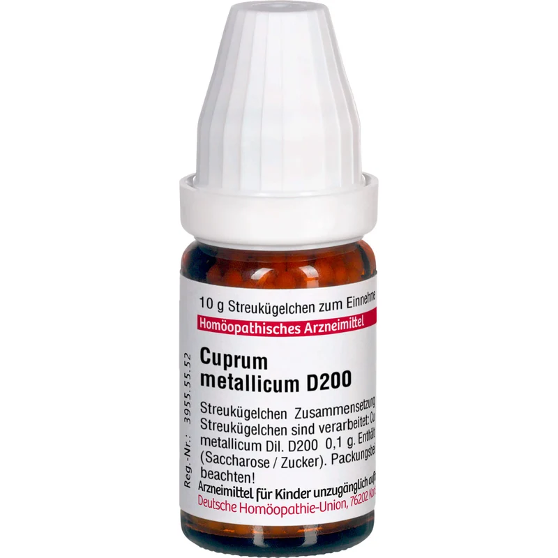 Cuprum metallicum D200 DHU Globuli, 10 g Globuli