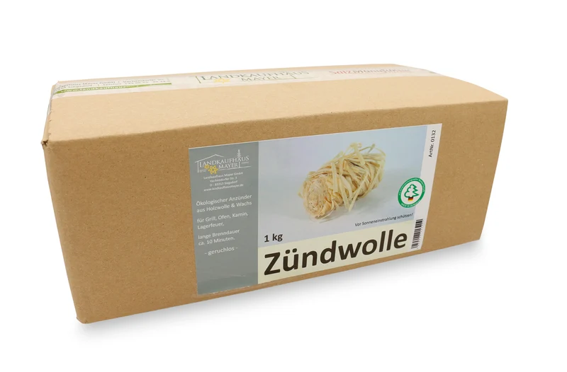 Zündwolle/Anzündwolle 1kg oder 10kg