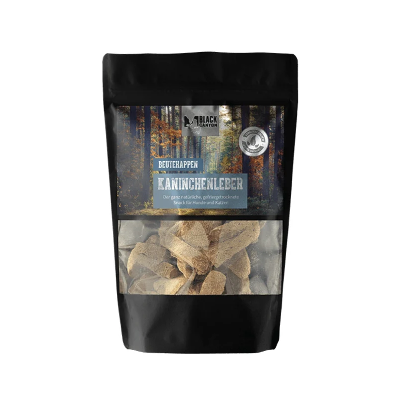 Black Canyon Beutehappen Kaninchenleber - Premium Trainingssnack für Hunde, 100% natürlich & proteinreich