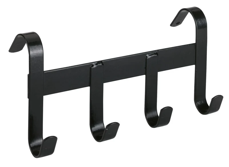 Trensenhalter mit 4 Haken, schwarz