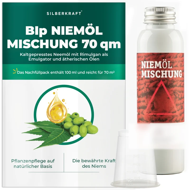 BIp Neemöl Mischung 70 qm – Neemöl-Konzentrat gegen Motten und Käfer auf Textilien