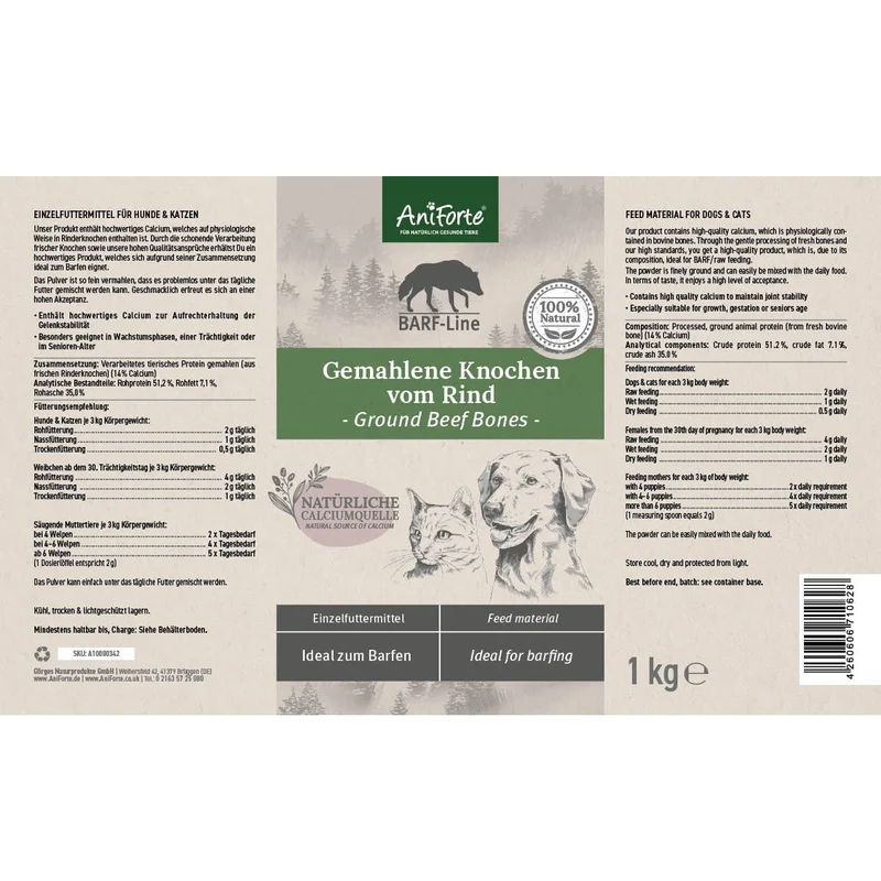 AniForte® Gemahlene Knochen vom Rind