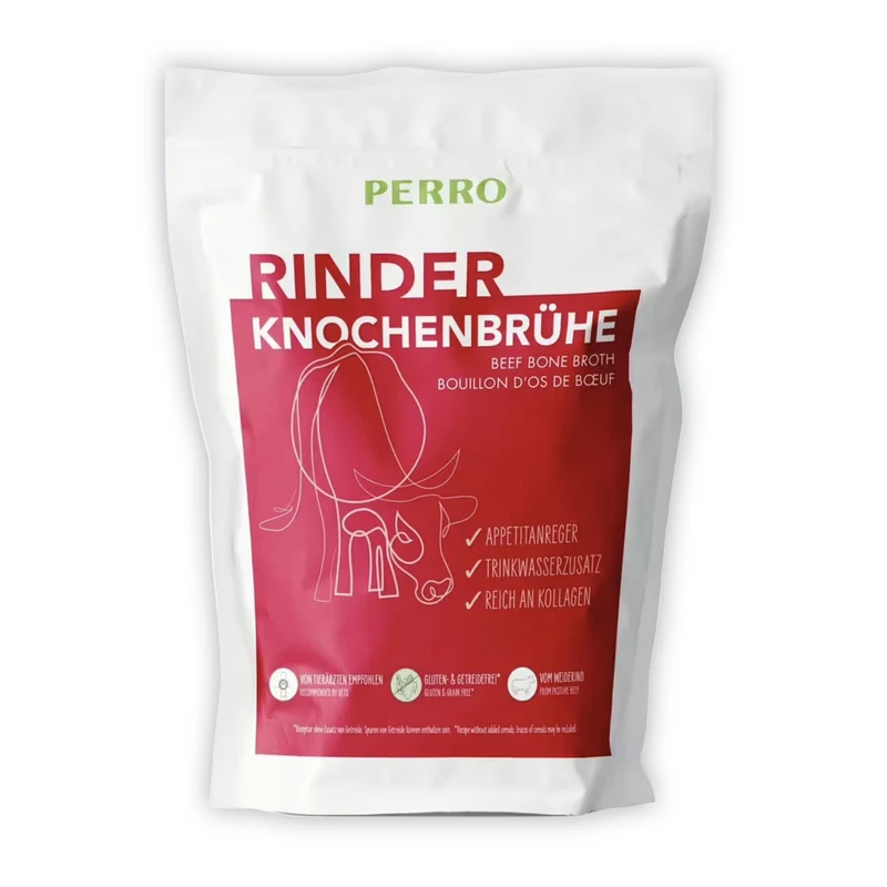 Perro Rinder Knochenbrühe für Hunde – Natürliche Rehydrierung & Gelenkunterstützung mit Kollagen