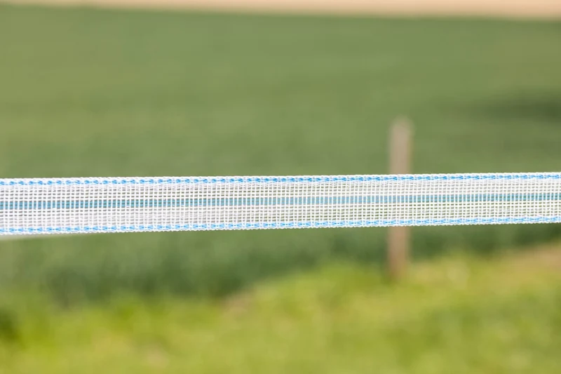 PlatinumLine Weidezaunband weiß/blau – 200 m, 20 oder 40 mm Breite
