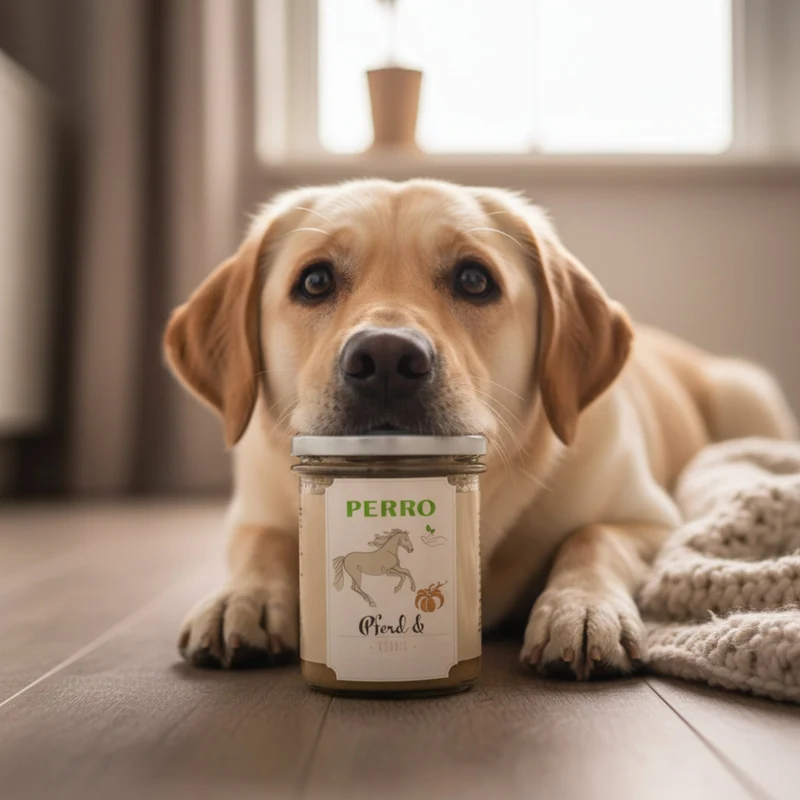 Perro Genießer Glas Pferd & Kürbis – Saftiges Nassfutter für anspruchsvolle Hunde | 100% Getreidefrei, Glutenfrei, Schonend im Glas & Unwiderstehlich Lecker