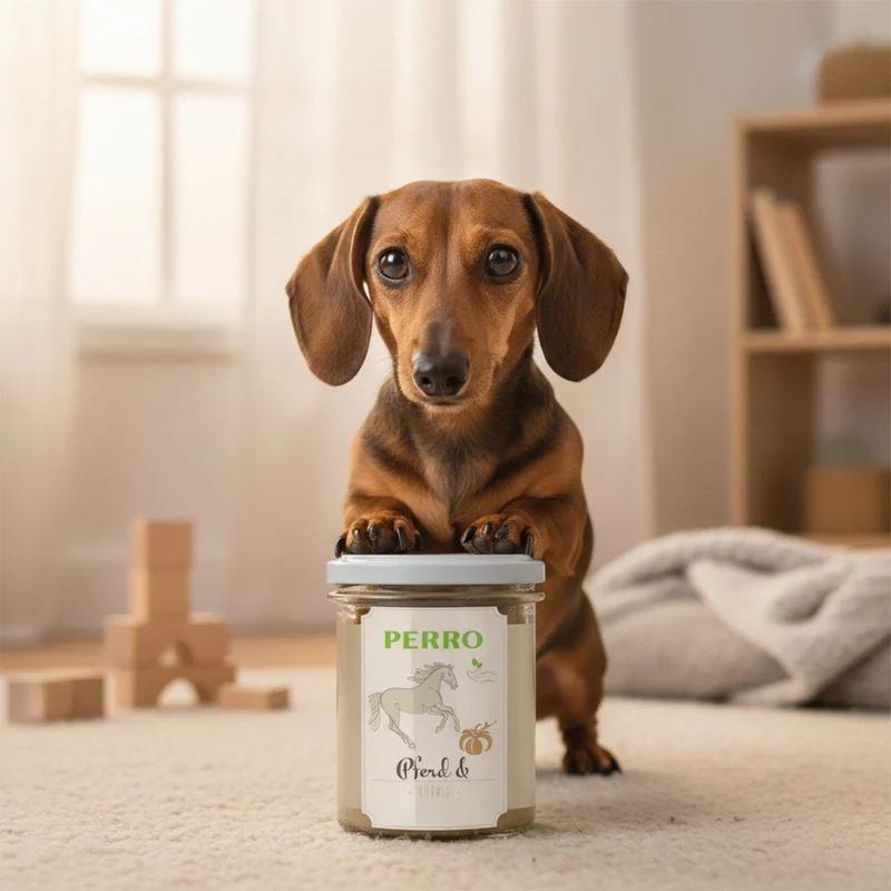 Perro Genießer Glas Pferd & Kürbis – Saftiges Nassfutter für anspruchsvolle Hunde | 100% Getreidefrei, Glutenfrei, Schonend im Glas & Unwiderstehlich Lecker