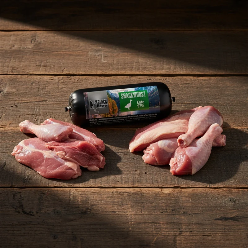 Black Canyon Snackwurst Ente – Premium Hundewurst mit Entenfleisch für Training, Belohnung & Genuss