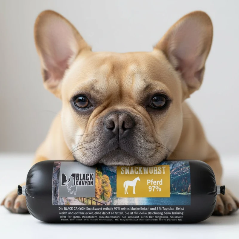 Black Canyon Snackwurst Pferd – Premium Pferdefleisch-Snack für Hunde mit Allergien & Sensibilitäten