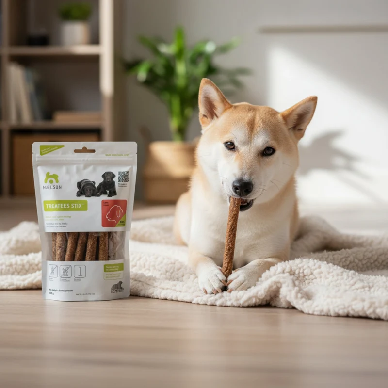 Maelson Treatees Stix Lamm – Natürliche Kaustreifen für gesunde Zähne & glückliche Hunde