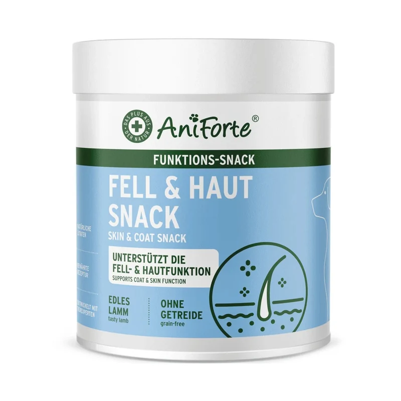 AniForte Fell & Haut Snack für Hunde – Natürliche Unterstützung bei Juckreiz & Hautproblemen für gesundes, glänzendes Fell