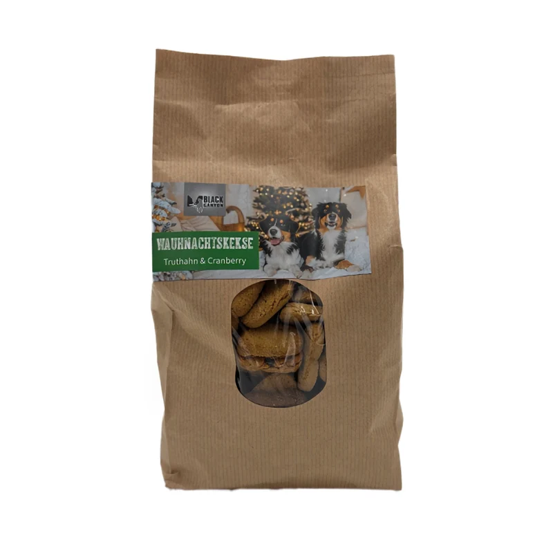 Black Canyon Wauhnachtskekse mit Truthahn & Cranberry – Knuspriger Weihnachtssnack für Hunde, zahnfreundlich & festlich lecker