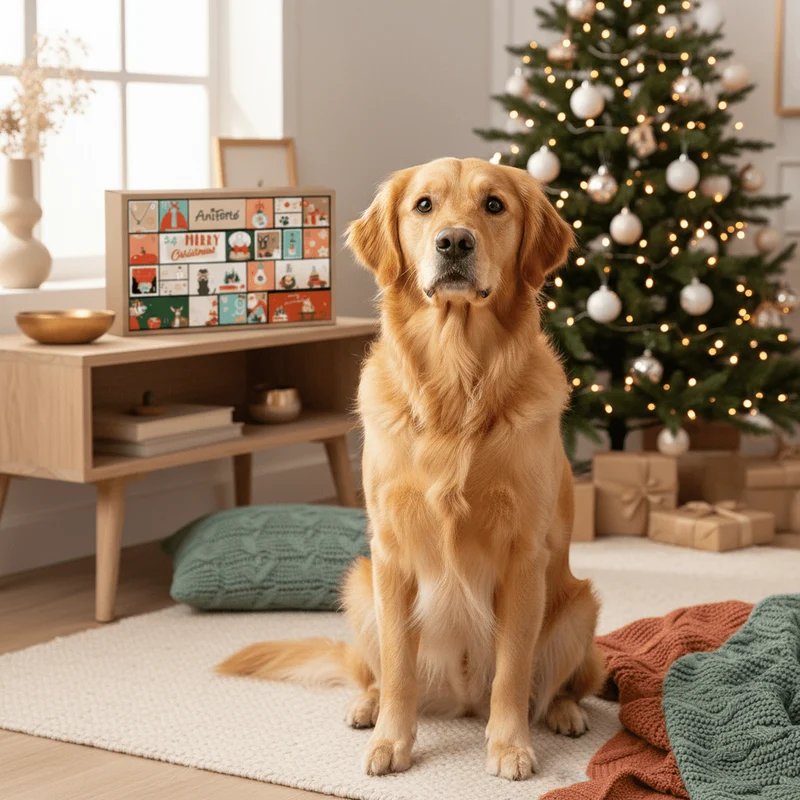 AniForte Premium Adventskalender für Hunde - 24 hochwertige Überraschungen für gesunde Vorfreude