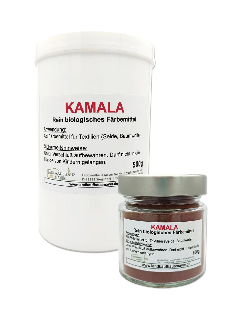 Kamala Pflanzenpulver zum Färben von Textilien