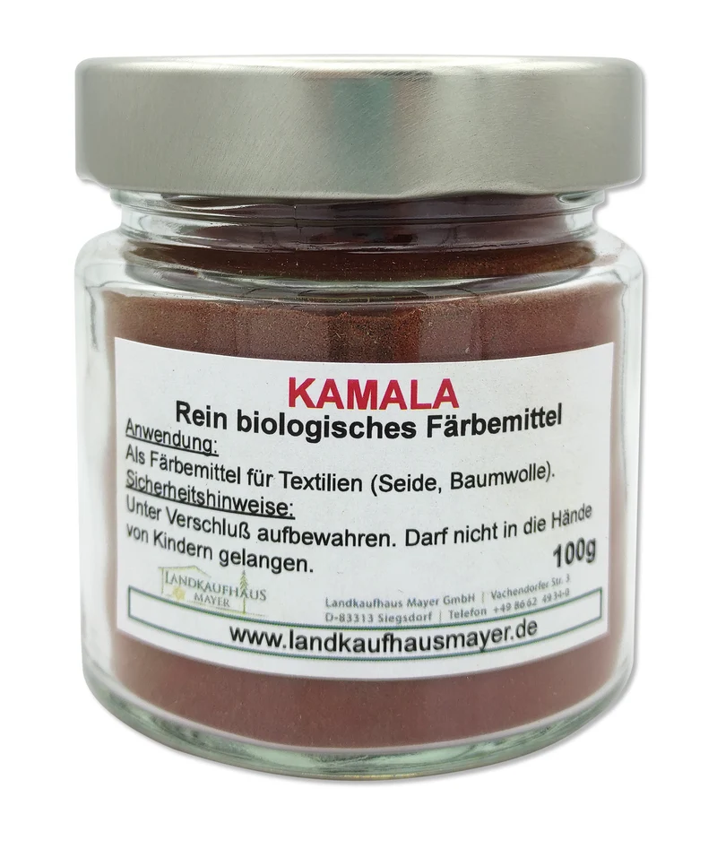 Kamala Pflanzenpulver zum Färben von Textilien