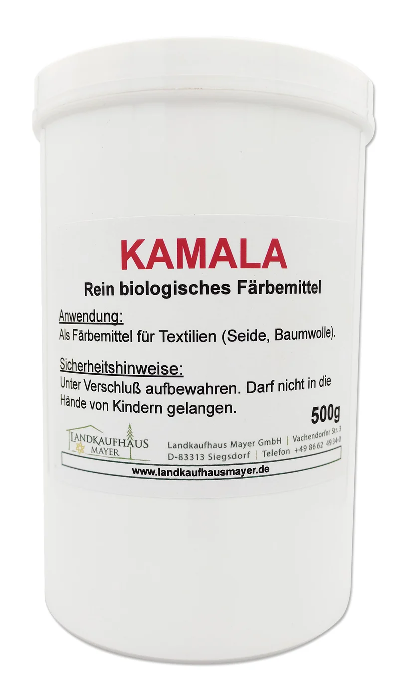 Kamala Pflanzenpulver zum Färben von Textilien