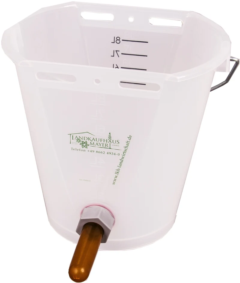 Kälbereimer Transparent mit Skala - 8 Liter