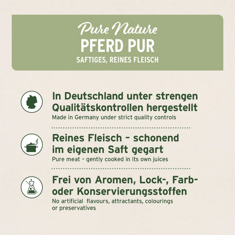 AniForte Pure Nature Pferd Pur – Premium Hunde Nassfutter, getreidefrei & naturbelassen