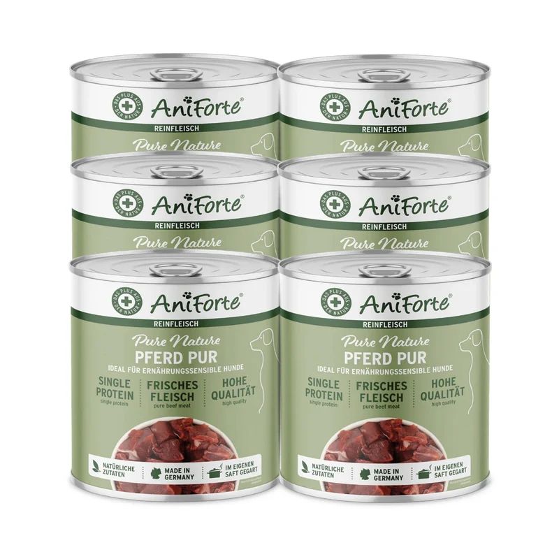 AniForte Pure Nature Pferd Pur – Premium Hunde Nassfutter, getreidefrei & naturbelassen