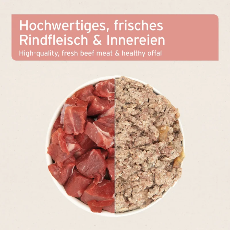 AniForte Pure Nature Rind Pur Nassfutter – Monoprotein für sensible Hunde, 100% Rind ohne Zusätze