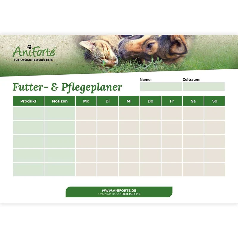 Futter- & Pflegeplaner