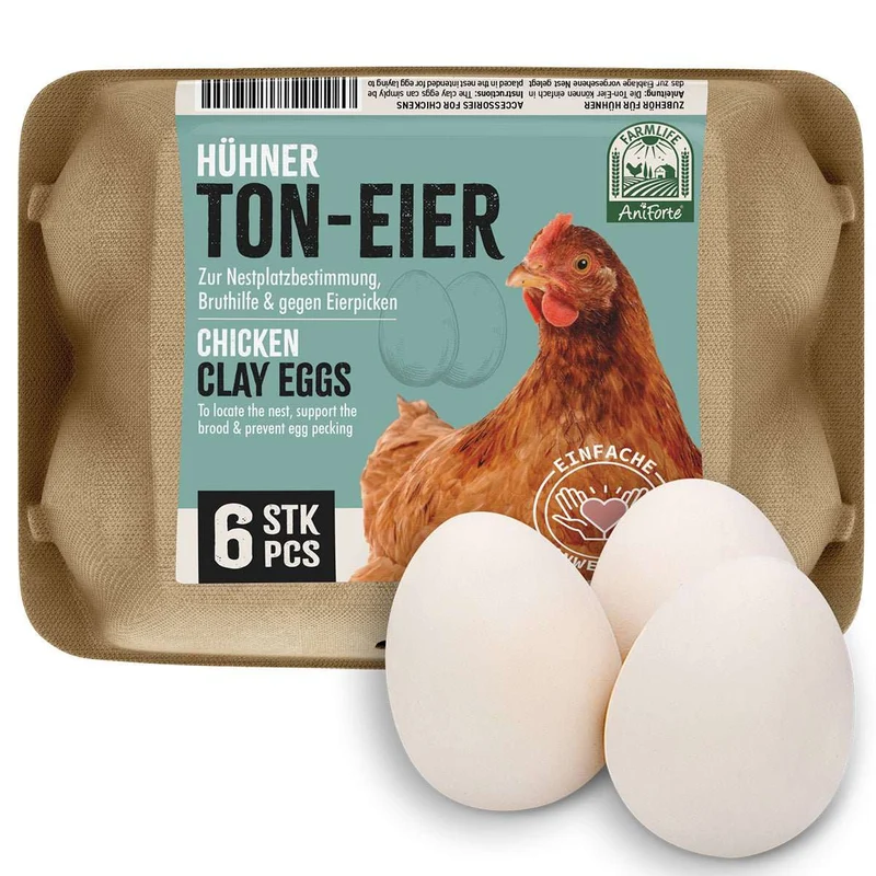 FarmLife Ton-Eier 6er Pack