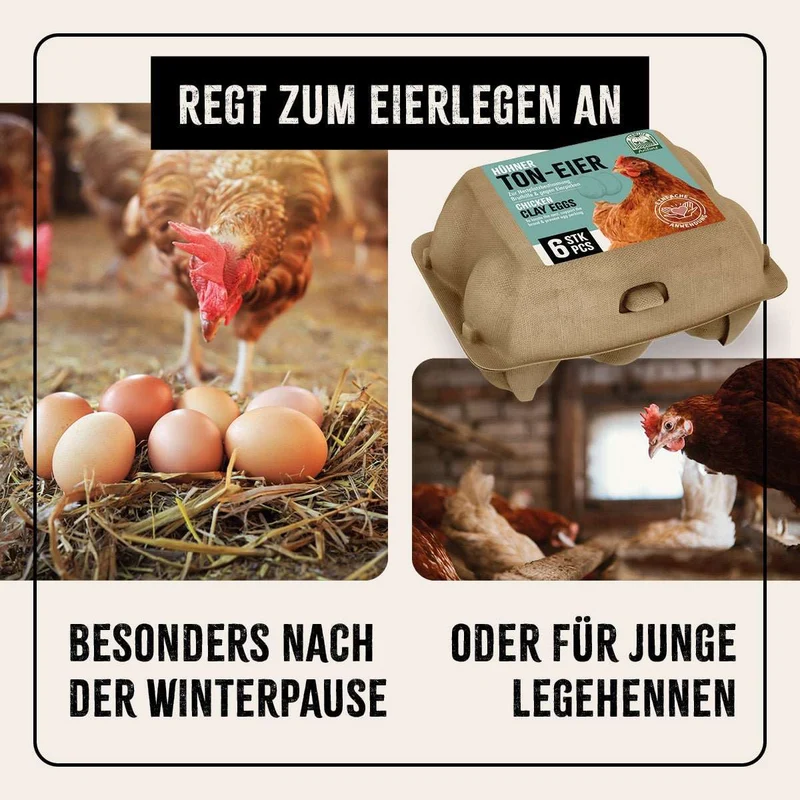 FarmLife Ton-Eier 6er Pack