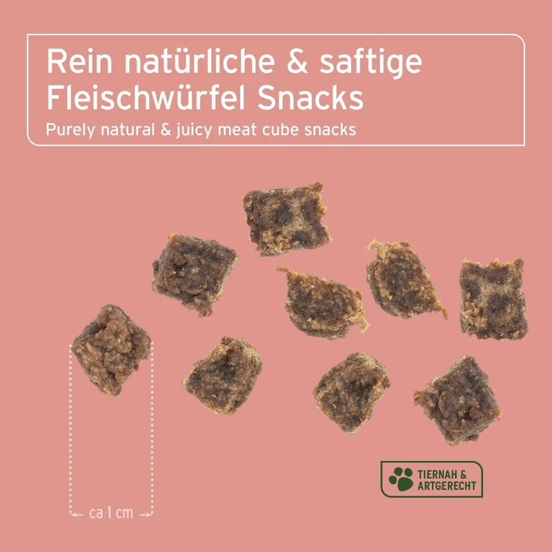 AniForte Rind Hundesnacks – Natürliche Trainingsbelohnung für Hunde, weich & getreidefrei, luftgetrocknet mit 96% Rindfleisch, ideal für Welpen & Senioren