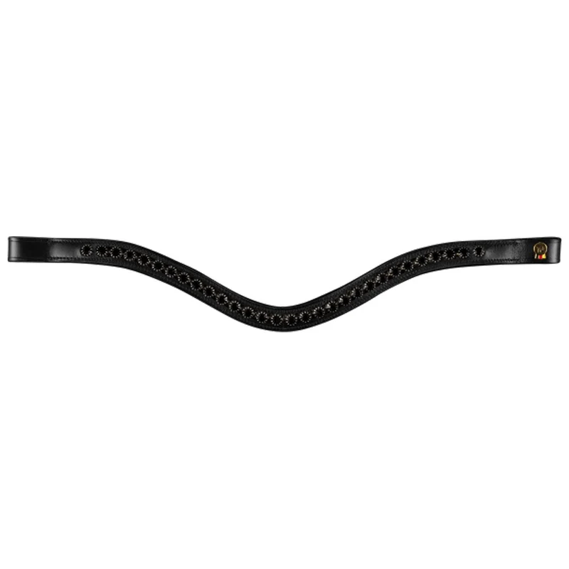 Briglia vernice Waldhausen S-Line Blackshine con cristalli
