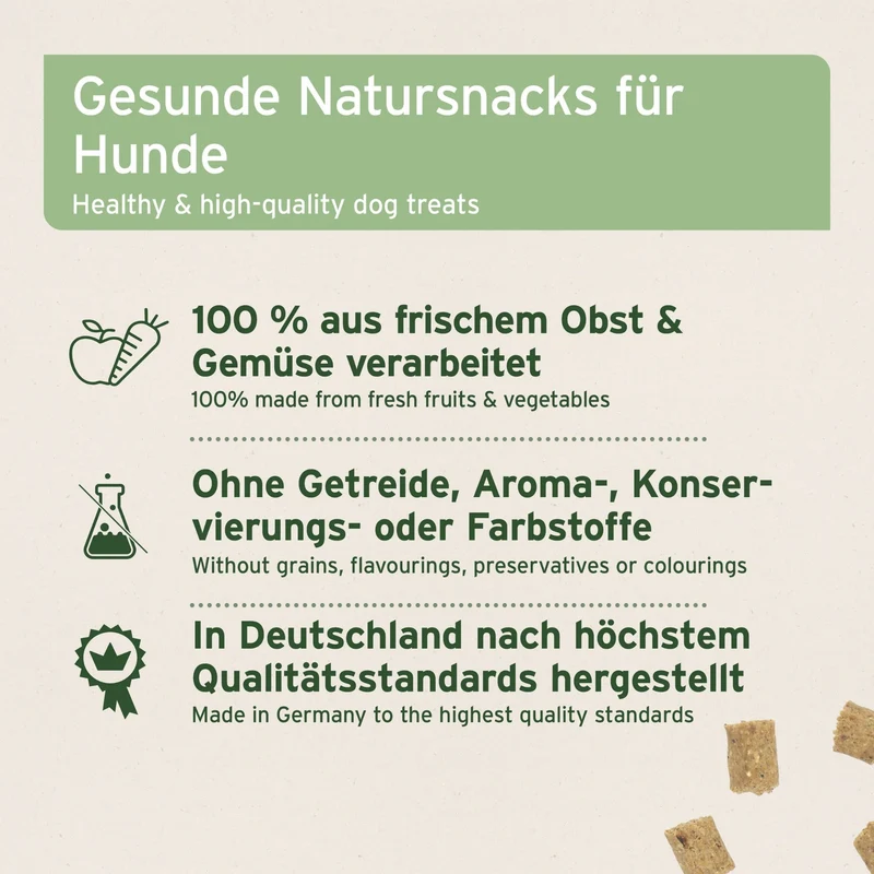 AniForte Obst & Gemüse Hundesnacks – Natürliche Trainingsbelohnung ohne Getreide & Zusätze für empfindliche Hunde