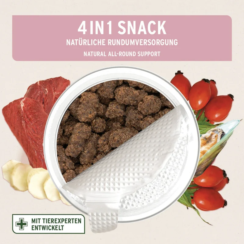 AniForte 4in1-Snack mit Rinderpansen – Natürliche Unterstützung für Haut, Fell, Gelenke & Immunsystem