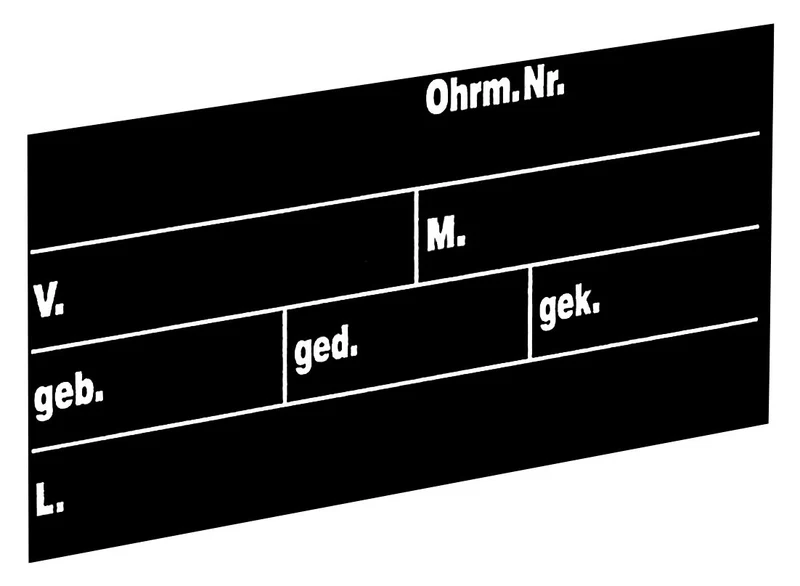 Stalltafel für Rinder versch. Größen