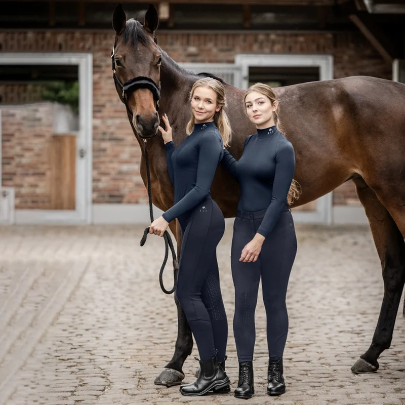 Pantaloni da equitazione Essential con inserto in silicone sul ginocchio, da bambino