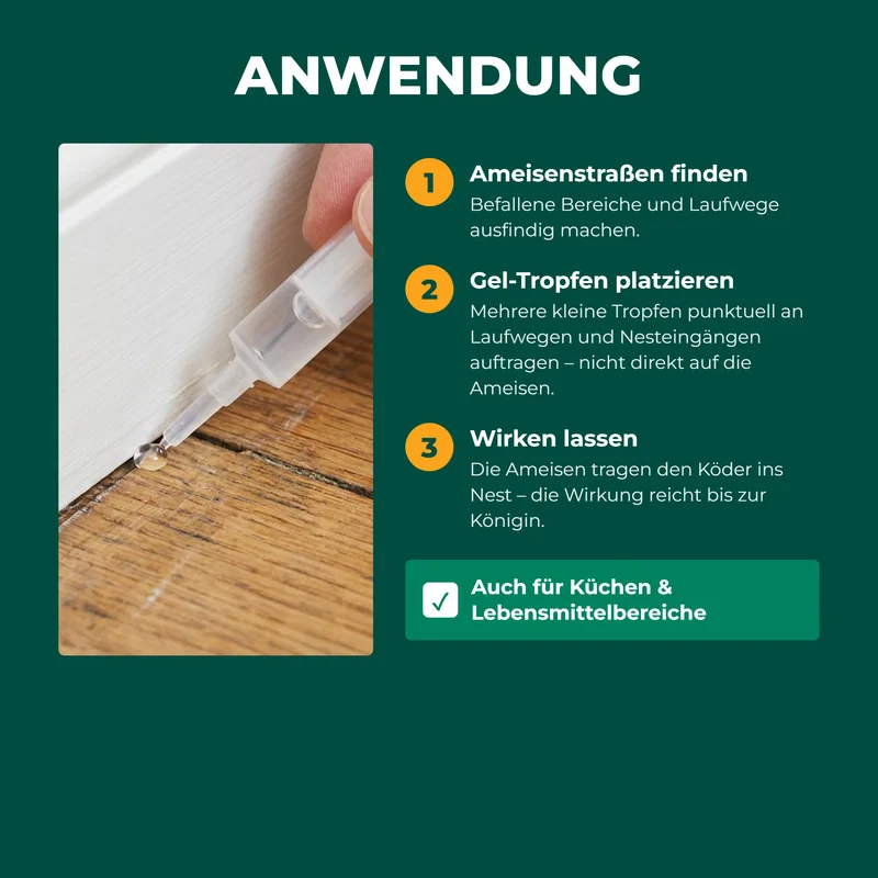 finicon Avantgarde Ameisenködergel: Profi-Köder gegen Ameisen – auch für Küchen & Lebensmittelbereiche