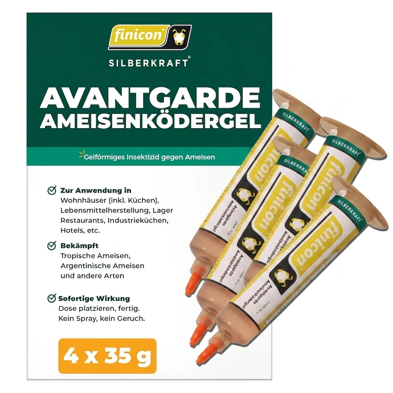 finicon Avantgarde Ameisenködergel: Profi-Köder gegen Ameisen – auch für Küchen & Lebensmittelbereiche