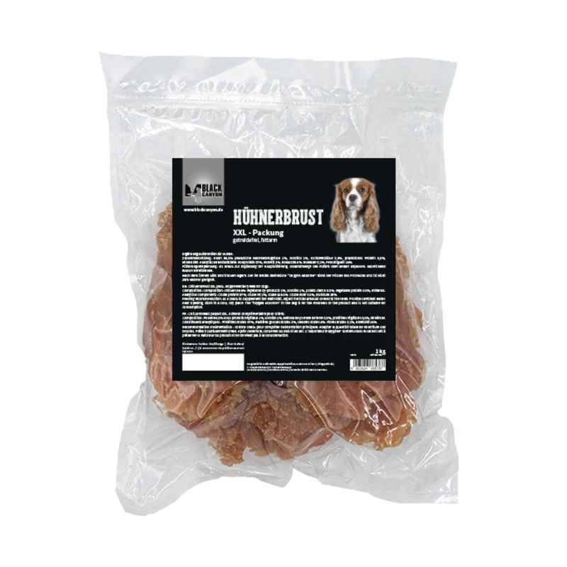 Black Canyon Hühnerbrust XXL-Packung – Premium Kausnack für Hunde, getreidefrei & fettarm, lange Kaubeschäftigung, 100% natürliches Hühnerfleisch