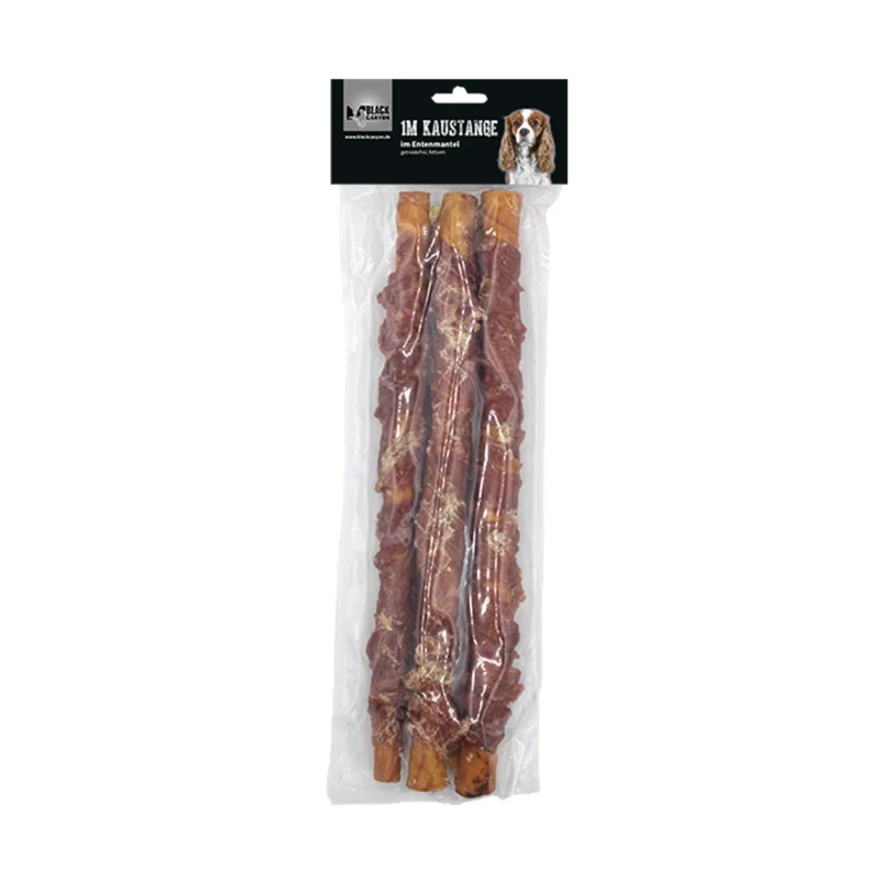 Black Canyon Kaustange im Entenmantel – Premium Hundesnack für langanhaltenden Kauspaß & natürliche Zahnpflege, getreidefrei & fettarm, 1 Meter