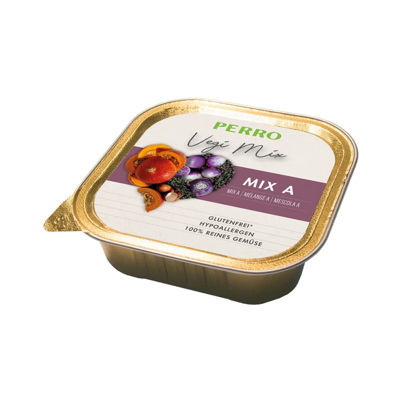 Perro Vegi Mix A – Vitaminreiches Gemüse-Schälchen für Hunde mit Luzerne, Kürbis & Kohlrübe – Hypoallergen & Schonend Verarbeitet