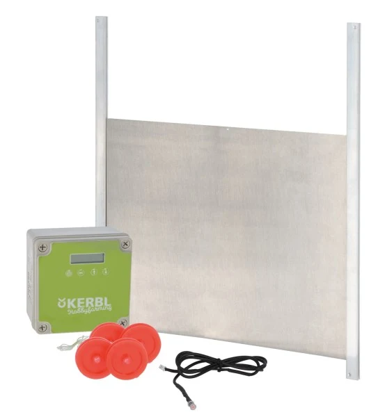 Automatische Hühnertür Komplett-Set, inkl. Schiebetür, versch. Größen
