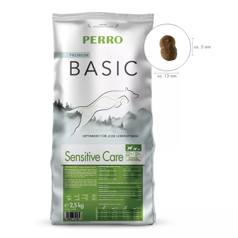 Perro Basic Sensitive Care Trockenfutter – Hypoallergenes Hundefutter mit Lamm & Reis für ernährungssensible Hunde