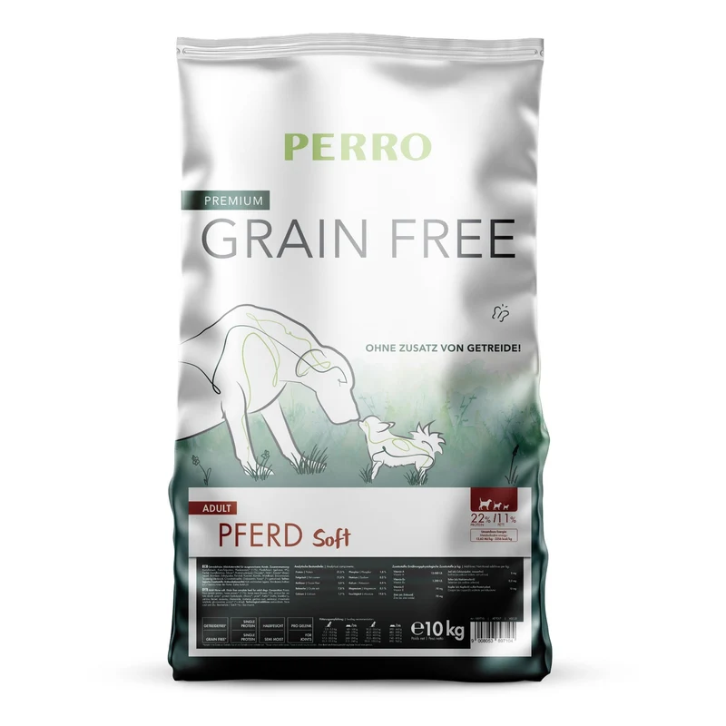 Perro Grain Free Adult Pferd Soft – Getreidefreies Trockenfutter für sensible Hunde mit Verdauungsproblemen