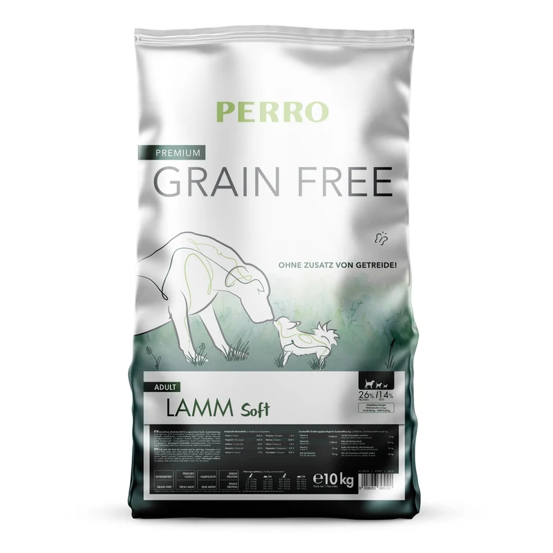 Perro Grain Free Adult Lamm Soft – Getreidefreies Hunde-Trockenfutter für empfindliche Mägen & Allergiker