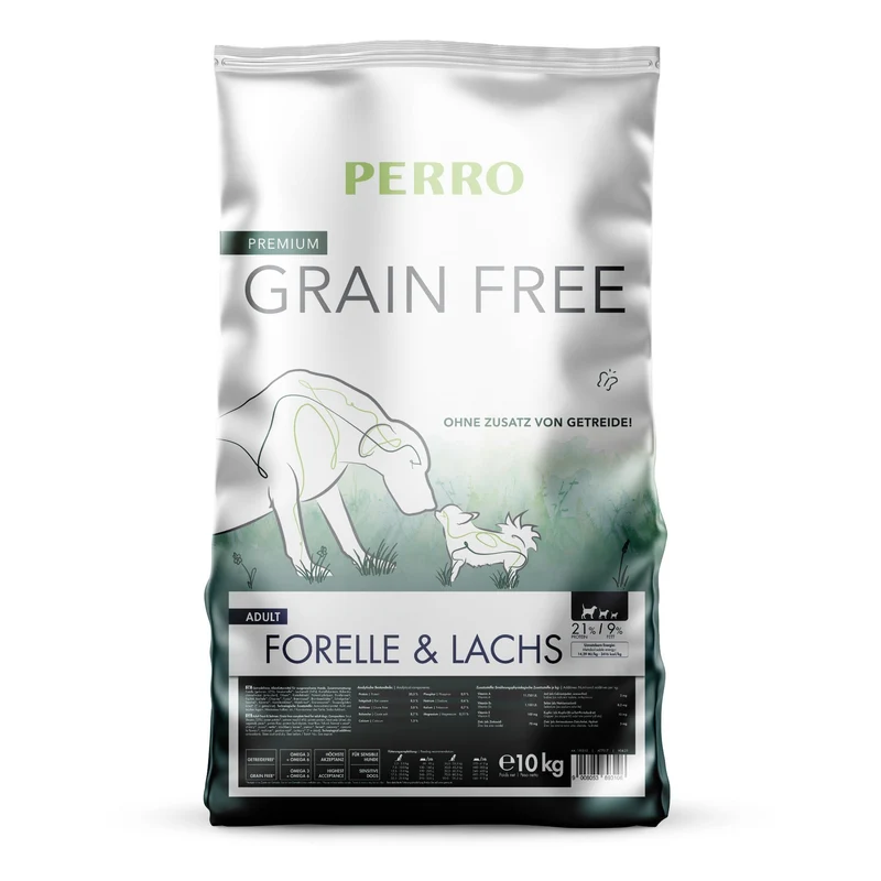 Perro Grain Free Adult Forelle & Lachs – Getreidefreies Premium-Trockenfutter für ernährungssensible Hunde