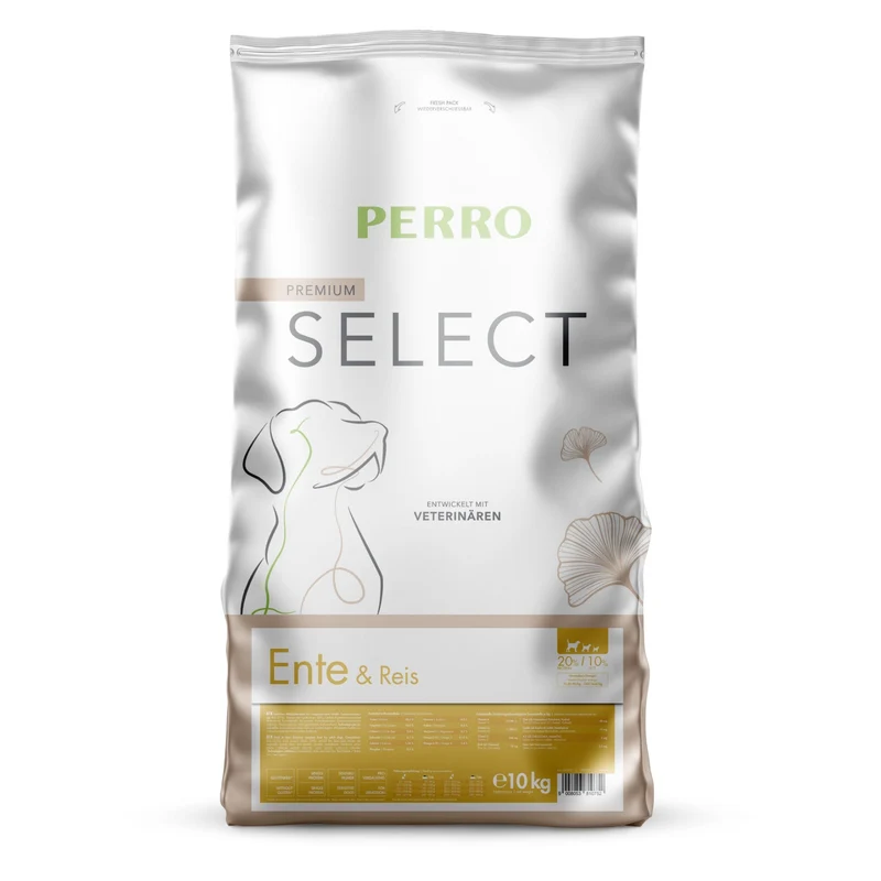Perro Select Ente & Reis – Premium Trockenfutter für sensible Hunde, hypoallergen & leicht verdaulich