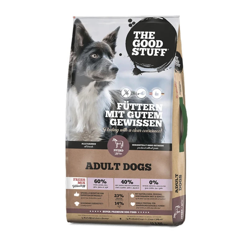 The Goodstuff Adult Dogs Pferd Trockenfutter – Hypoallergen & Getreidefrei für sensible Hunde mit Futtermittelallergien und Unverträglichkeiten