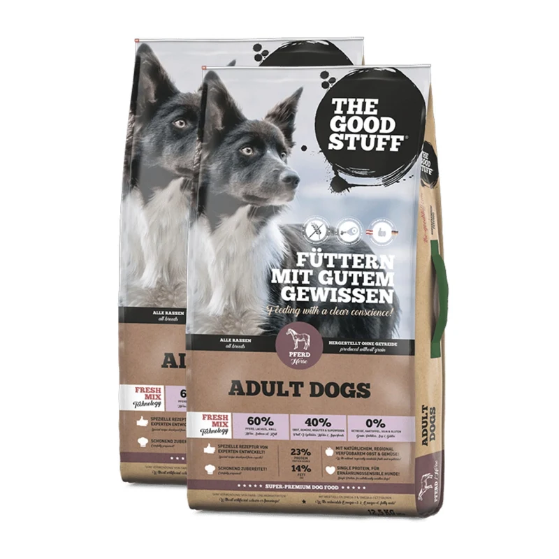 The Goodstuff Adult Dogs Pferd Trockenfutter – Hypoallergen & Getreidefrei für sensible Hunde mit Futtermittelallergien und Unverträglichkeiten