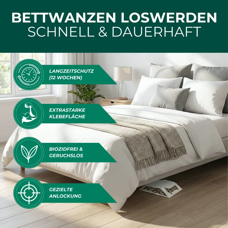 Bettwanzenfalle mit Spezial-Lockstoff