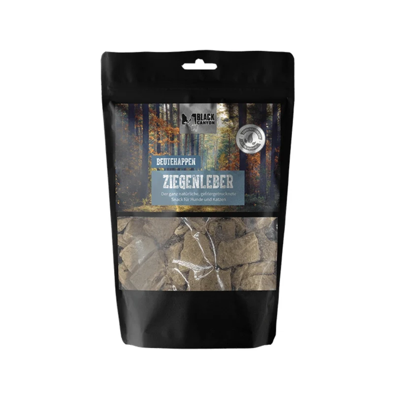 Black Canyon Beutehappen Ziegenleber – Premium Hundesnack gefriergetrocknet, 100% natürlich, proteinreich & ohne Zusatzstoffe für gesunde Belohnung