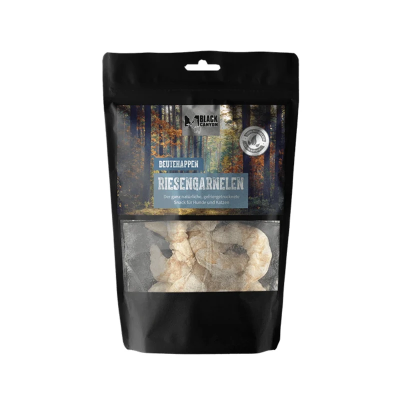 Black Canyon Beutehappen Riesengarnelen gefriergetrocknet – Premium Hundesnack für Training, Belohnung & Abwechslung im Napf