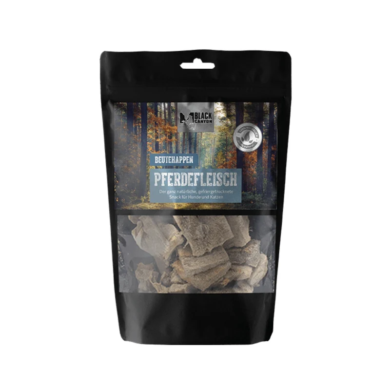 Black Canyon Beutehappen Pferdefleisch – Gefriergetrocknete Premium-Hundesnacks für Training & Belohnung