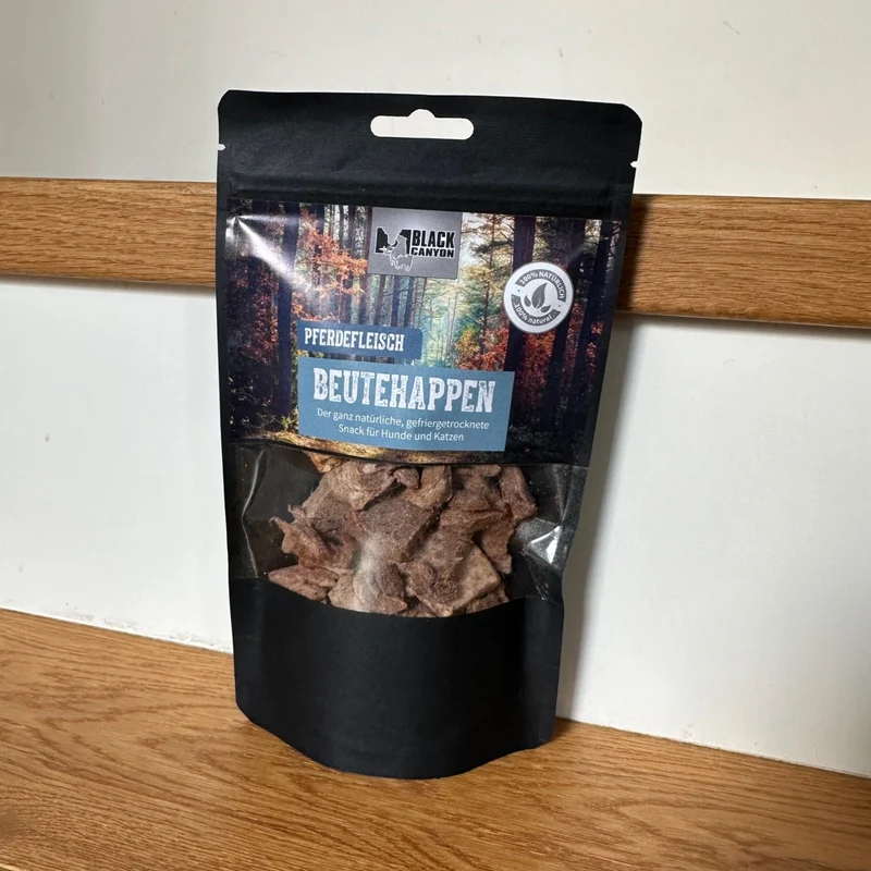 Black Canyon Beutehappen Pferdefleisch – Gefriergetrocknete Premium-Hundesnacks für Training & Belohnung